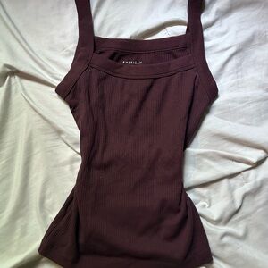 American Eagle Outfitters Dark purple Ribbed Tank Top